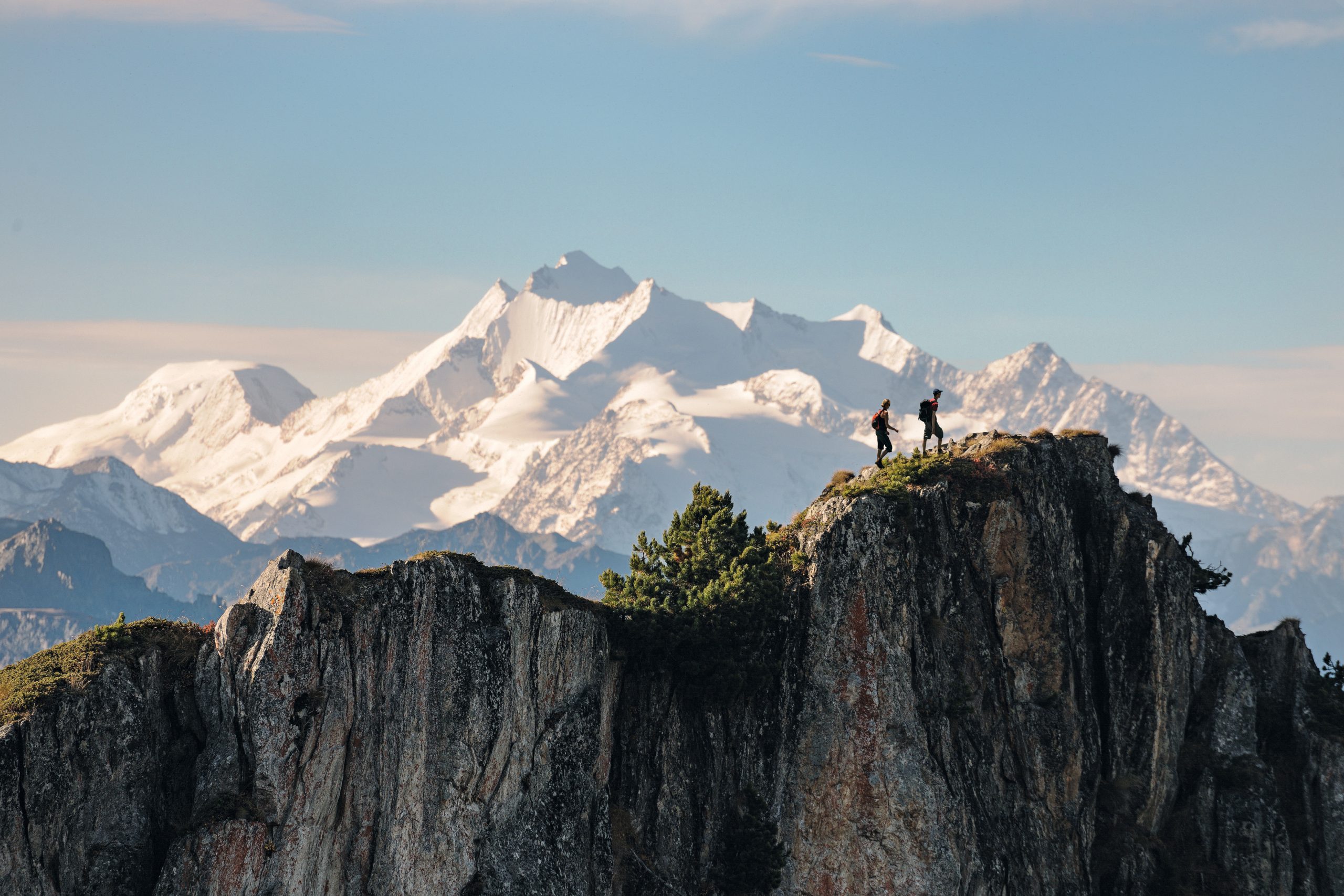 Reference: STS7594
Title: SWITZERLAND - SUMMER
Caption: Switzerland. get natural. Swiss Alps Jungfrau-Aletsch, UNESCO World Heritage. Hiking in the Aletsch forest, Canton Valais. In the background the peaks of the Mischabel massif. 

Schweiz. ganz natuerlich. Schweizer Alpen Jungfrau-Aletsch, UNESCO-Welterbe. Wandern im Aletschwald im Kanton Wallis. Im Hintergrund die Mischabelgruppe. 

Suisse. tout naturellement. Alpes suisse Jungfrau-Aletsch, Patrimoine mondial UNESCO. Sentier dans la foret d'Aletsch, canton du Valais. Au fond le Mischabel. 

Copyright by: Switzerland Tourism By-Line: swiss-image.ch / Christian Perret