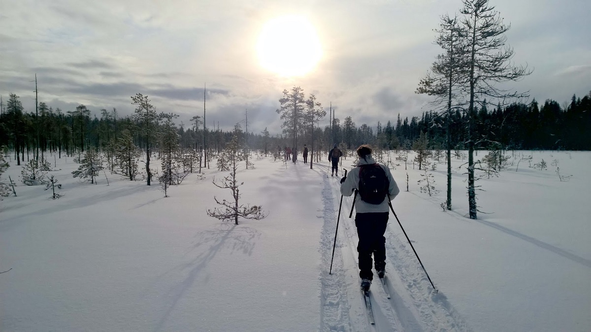 Skiwanderung Finnlands wilder osten in Kuusamo