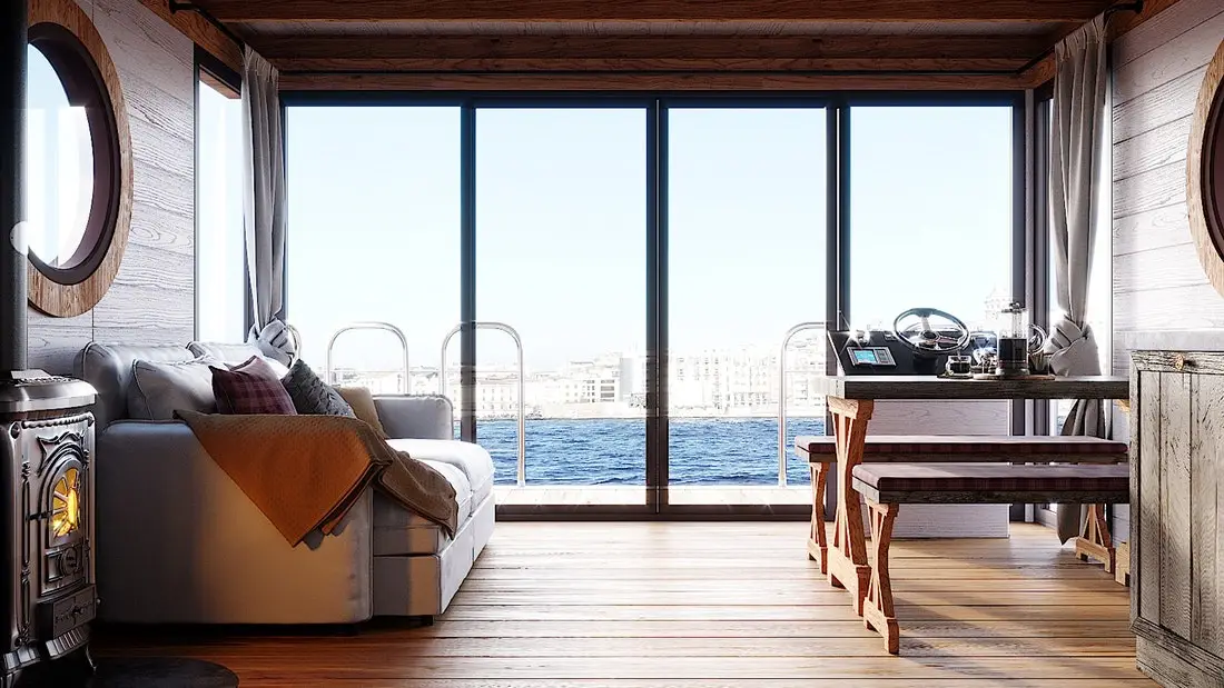 Eco wood houseboat in Heinola